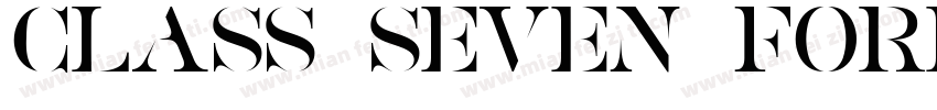 CLASS SEVEN FOREVER字体转换